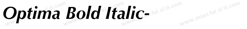 Optima Bold Italic字体转换